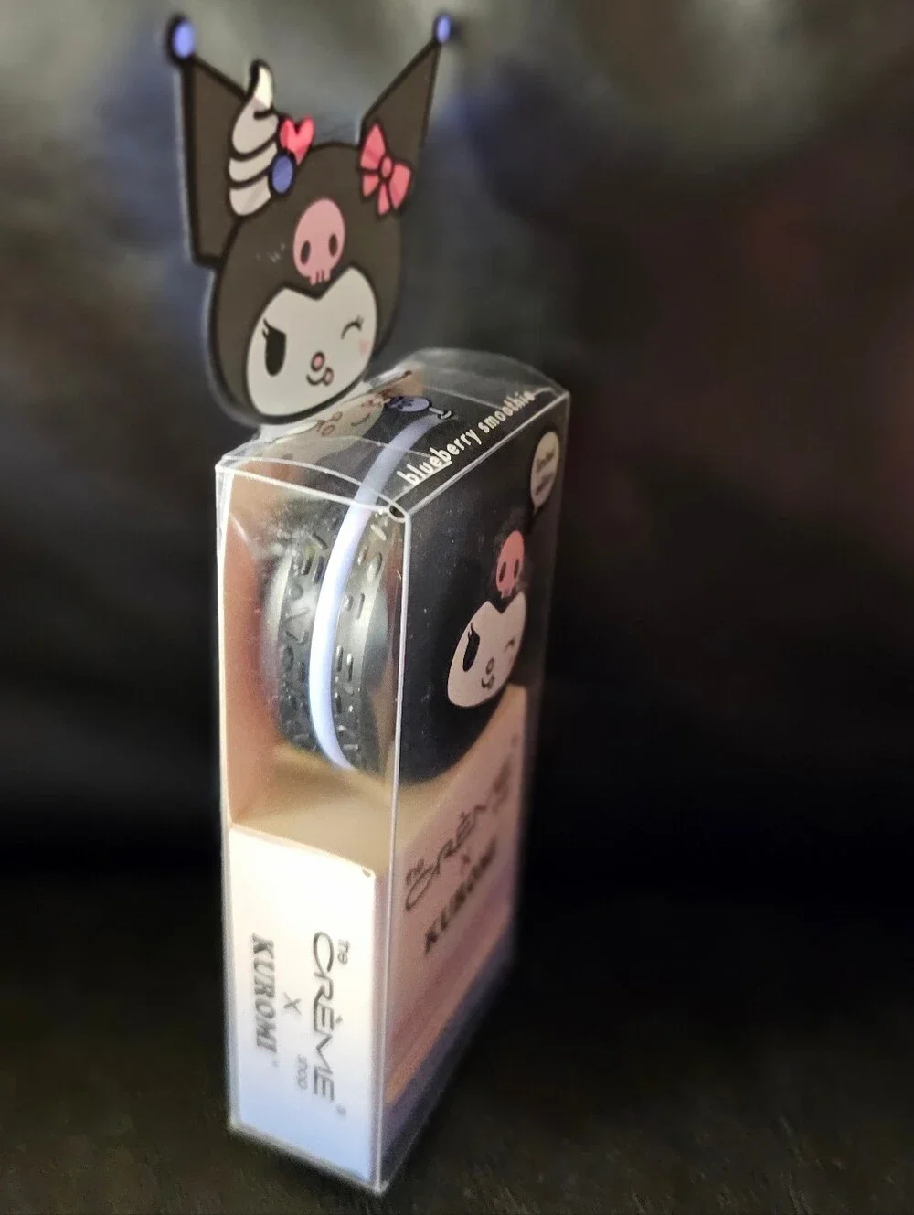 The Crème Shop Kuromi Macaron Lip Balm Blueberry Smoothie New In Package